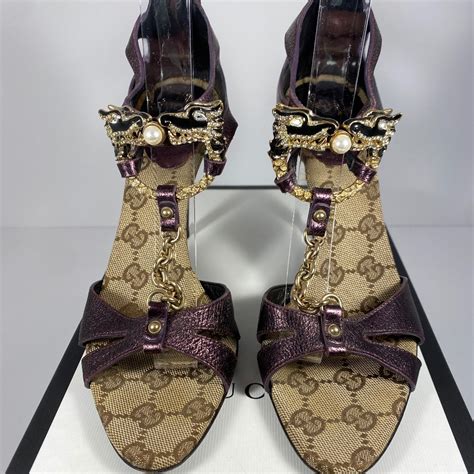 Gucci Tom Ford Iconic Corset Satin Bamboo Runway 2004 Heels 